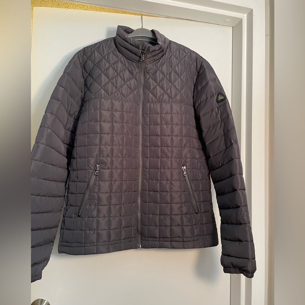 Men’s SPIRE Zip Up Shell Winter Jacket Gray Size LARGE